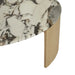 Oberon Curve Marble Coffee Table - Matt Ocean Marble - Natural Ash