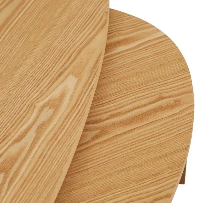 Oberon Curve Nest Coffee Table - Natural Ash