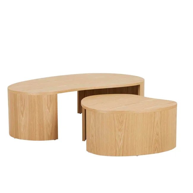 Oberon Curve Nest Coffee Table - Natural Ash