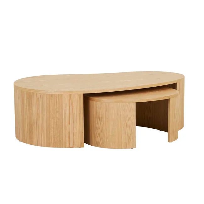Oberon Curve Nest Coffee Table - Natural Ash