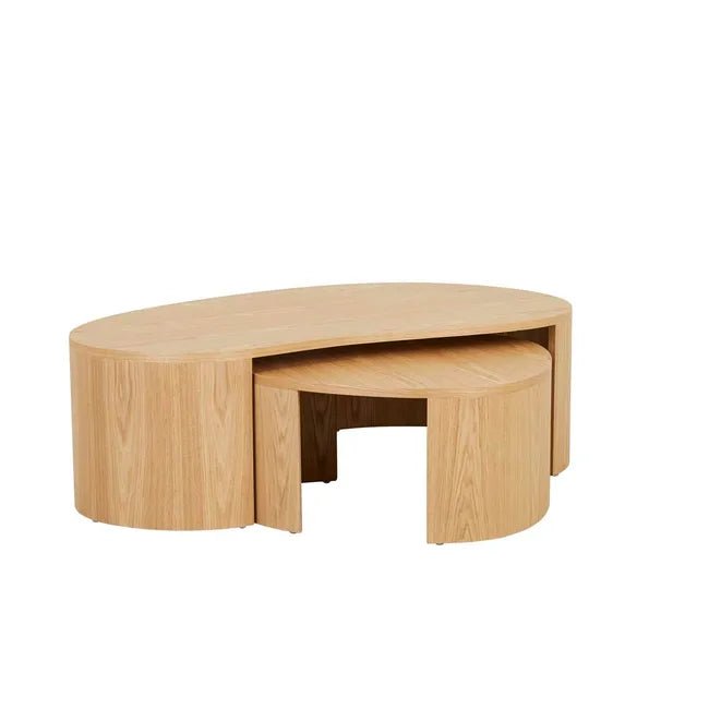 Oberon Curve Nest Coffee Table - Natural Ash