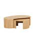Oberon Curve Nest Coffee Table - Natural Ash