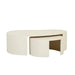 Oberon Curve Nest Coffee Table - Shell
