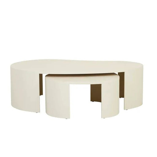 Oberon Curve Nest Coffee Table - Shell