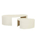 Oberon Curve Nest Coffee Table - Shell