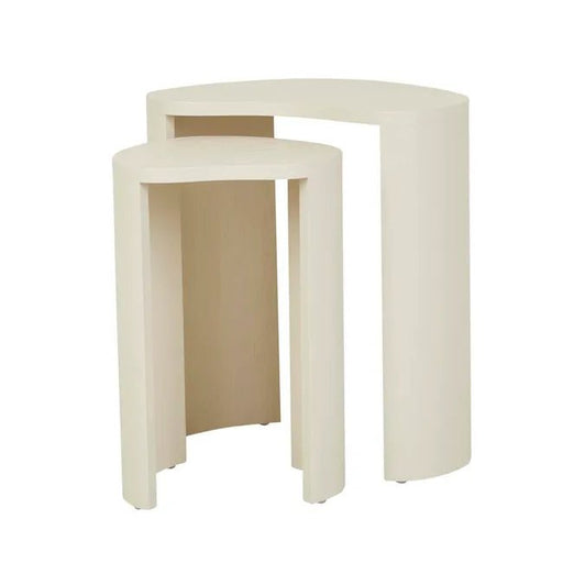 Oberon Curve Set of 2 Side Table - Shell
