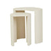 Oberon Curve Set of 2 Side Table - Shell