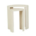 Oberon Curve Set of 2 Side Table - Shell