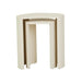 Oberon Curve Set of 2 Side Table - Shell