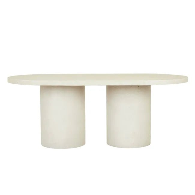 Petra Oval Dining Table - Ivory