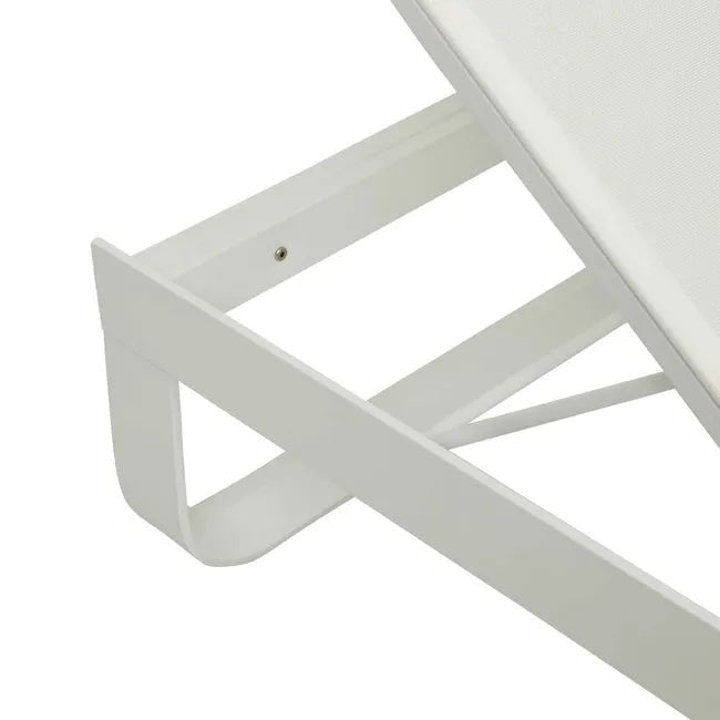 Pier Curve Sunbed - White - White