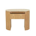 Pluto Open Bedside - Matt Brown Vein Marble - Natural Ash