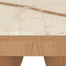 Pluto Oval Marble Coffee Table - Brown Vein Marble - Natural Ash