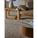 Pluto Oval Marble Coffee Table - Brown Vein Marble - Natural Ash