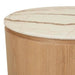 Pluto Oval Marble Coffee Table - Brown Vein Marble - Natural Ash