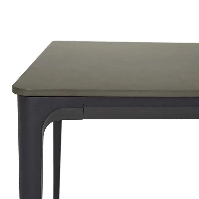 Portsea Classic Dining Tables - Grey Stone - Charcoal Aluminium