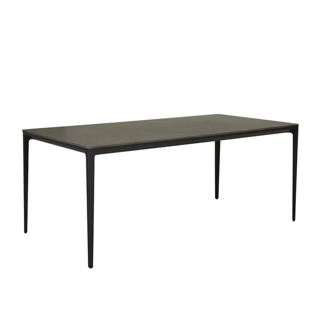 Portsea Classic Dining Tables - Grey Stone - Charcoal Aluminium