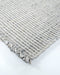Rhodes Floor Rug in Slate, close-up of a corner showing the edge and recycled PET pile