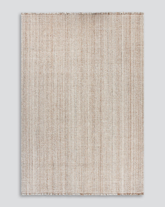 Rhodes Floor Rug in Teak, the whole rug shown flat on a plain background