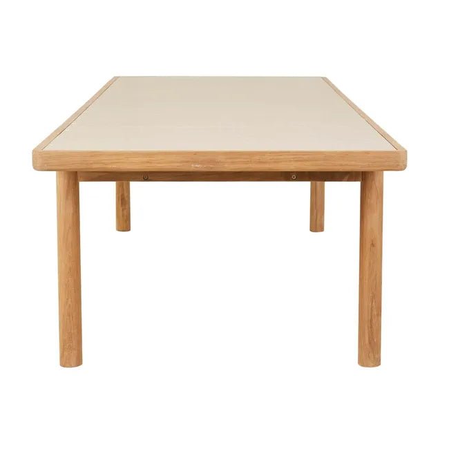 Cannes Quadra Dining Table - Crema - Natural Teak