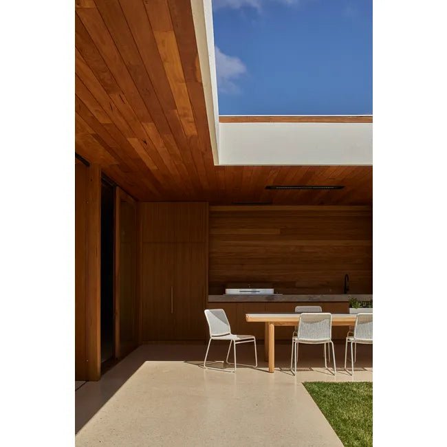 Cannes Quadra Dining Table - Crema - Natural Teak