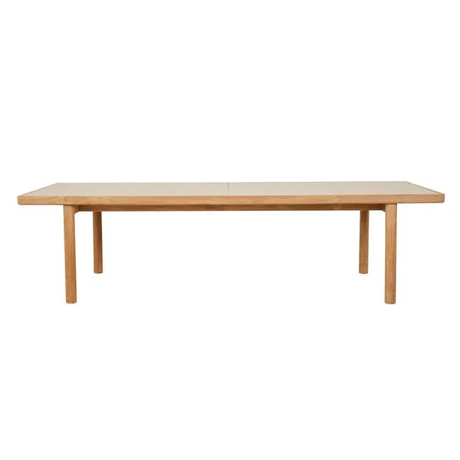 Cannes Quadra Dining Table - Crema - Natural Teak