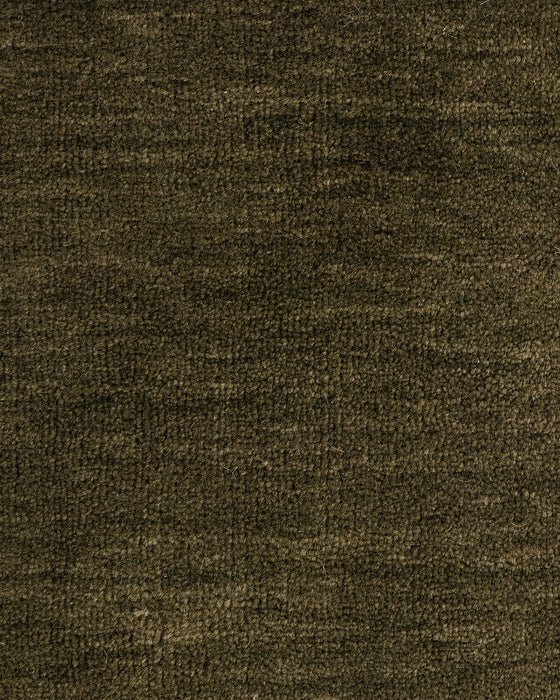 Sandringham Round Floor Rug in Moss, close-up of the wool pile and texture