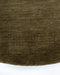 Sandringham Round Floor Rug in Moss, close-up of the curved edge and wool weave
