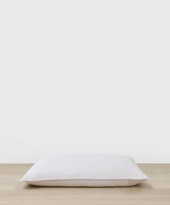 Silk Linen Flip Pillowcase – White