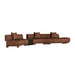 Felix Orbit 6-Seater S Shape Sofa with Side Table - Auburn Weave