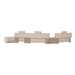 Felix Orbit 6-Seater S Shape Sofa with Side Table - Moonbeam / Buttermilk Oak