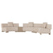 Felix Orbit 6-Seater Arc Sofa with Side Table - Moonbeam / Buttermilk Oak
