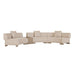 Felix Orbit 6-Seater Arc Sofa with Side Table - Moonbeam / Buttermilk Oak