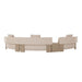 Felix Orbit 6-Seater Arc Sofa with Side Table - Moonbeam / Buttermilk Oak