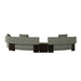 Felix Orbit 6-Seater Arc Sofa with Side Table - Moss Tweed / Matt Black Ash
