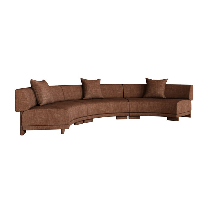 Felix Orbit 6-Seater Arc Sofa - Auburn Weave