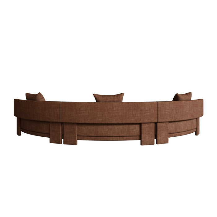 Felix Orbit 6-Seater Arc Sofa - Auburn Weave
