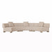 Felix Orbit 6-Seater Arc Sofa - Moonbeam / Buttermilk Oak