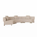 Felix Orbit 6-Seater Arc Sofa - Moonbeam / Buttermilk Oak