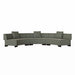 Felix Orbit 6-Seater Arc Sofa - Moss Tweed / Matt Black Ash