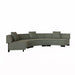Felix Orbit 6-Seater Arc Sofa - Moss Tweed / Matt Black Ash