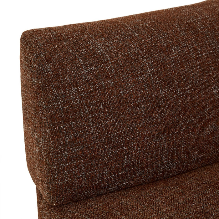 Felix Orbit 6-Seater S Shape Sofa with Side Table - Auburn Weave