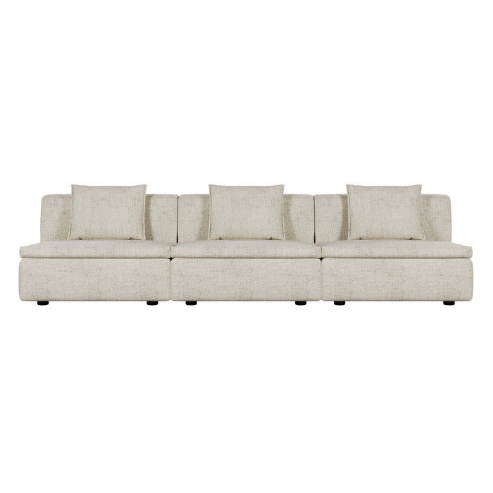 Hugo Byron 3-Seater Armless Sofa - Nougat Speckle
