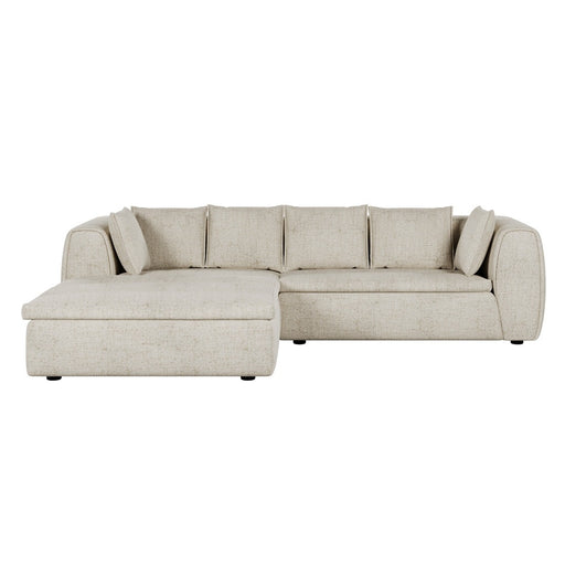 Hugo Byron 3-Seater Left Chaise Sofa with 2-Seater Arm - Nougat Speckle
