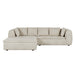 Hugo Byron 3-Seater Left Chaise Sofa with 2-Seater Arm - Nougat Speckle