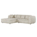 Hugo Byron 3-Seater Left Chaise Sofa with 2-Seater Arm - Nougat Speckle