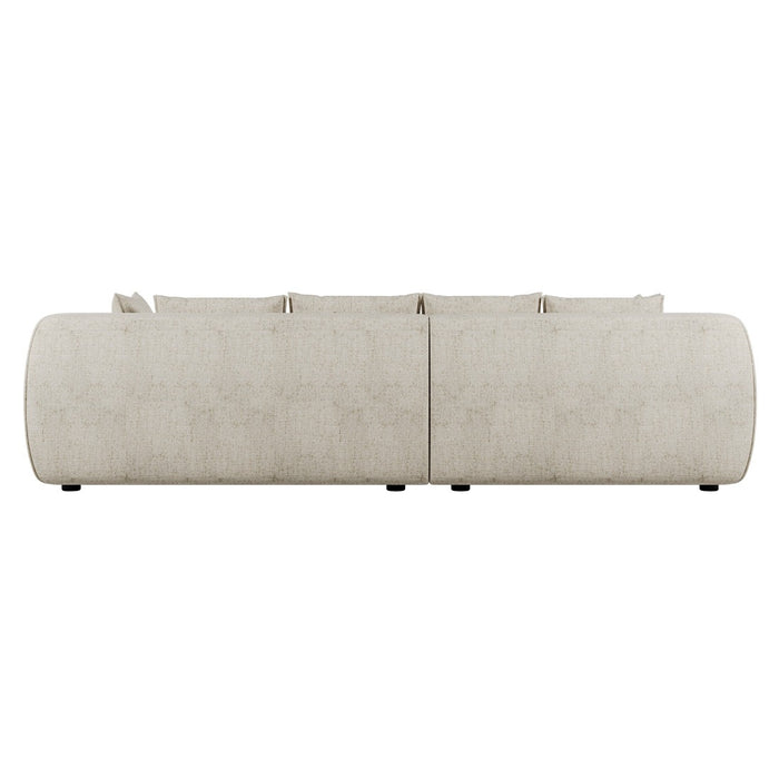 Hugo Byron 3-Seater Left Chaise Sofa with 2-Seater Arm - Nougat Speckle
