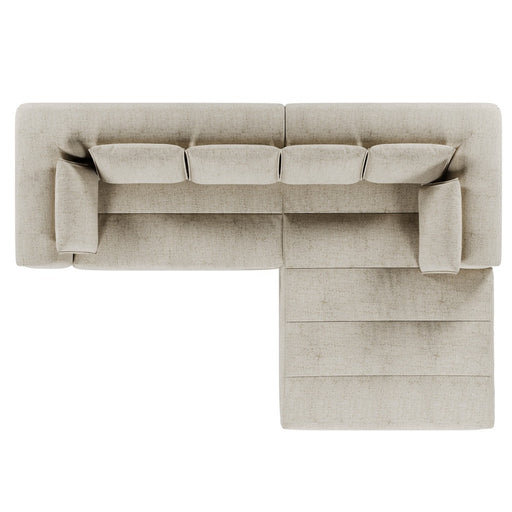 Hugo Byron 3-Seater Right Chaise Sofa with 2-Seater Arm - Nougat Speckle