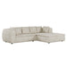 Hugo Byron 3-Seater Right Chaise Sofa with 2-Seater Arm - Nougat Speckle