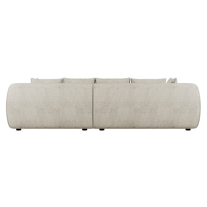 Hugo Byron 3-Seater Right Chaise Sofa with 2-Seater Arm - Nougat Speckle